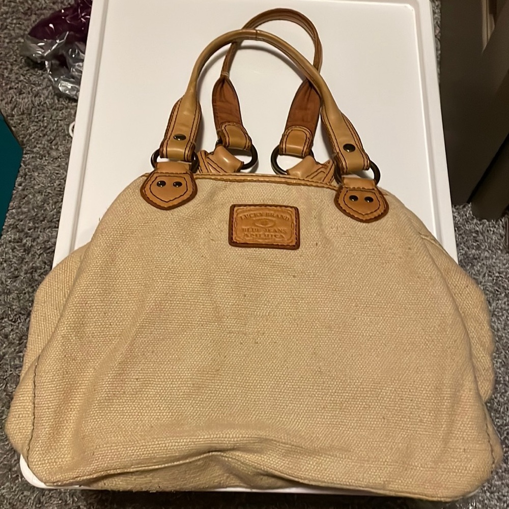 Lucky brand burlap tote